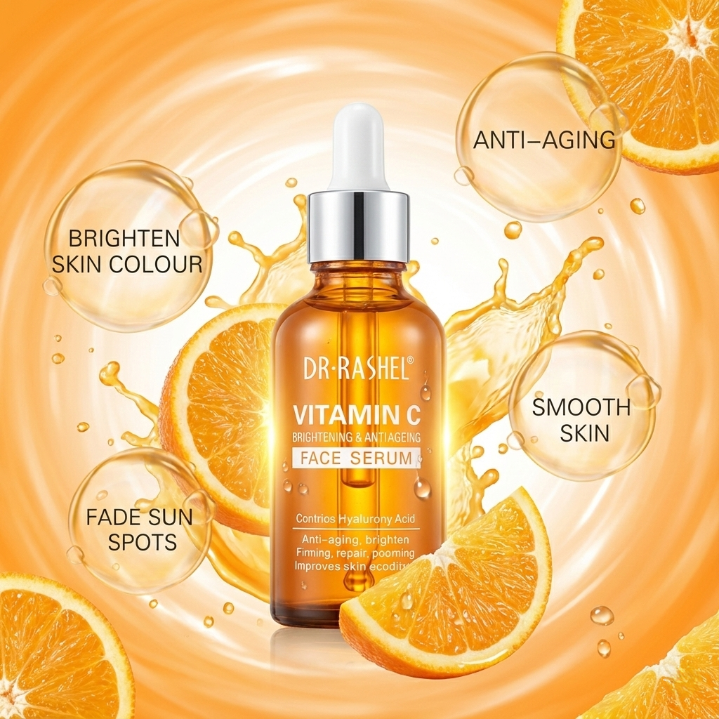 Dr. Rashel Vitamin C Face Serum (50ml) – The 3-in-1 Glow Booster for Brightening & Anti-Aging