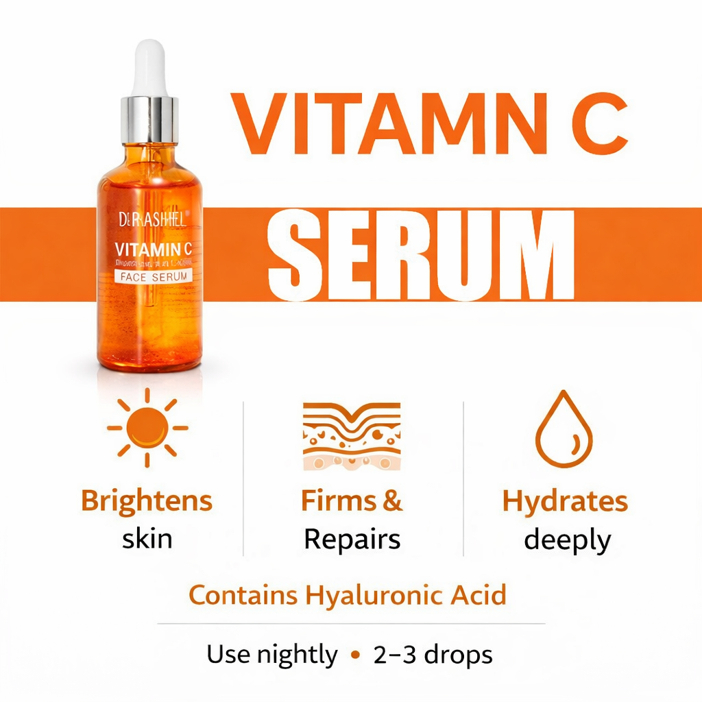 Dr. Rashel Vitamin C Face Serum (50ml) – The 3-in-1 Glow Booster for Brightening & Anti-Aging